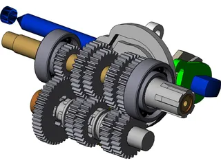 Gear Box 3D Model preview