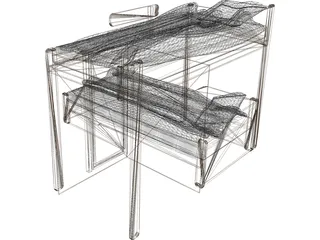 Bunk Bed 3D Model preview