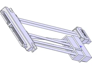 SATA 22-pin Cable 3D Model preview