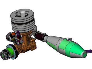 RC Model Engine .12 3D Model preview