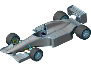 Sauber F1 Car 3D Model preview
