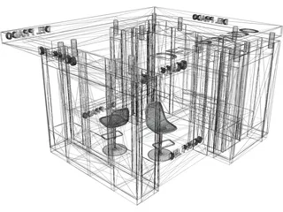 Muebles Shopping 3D Model preview