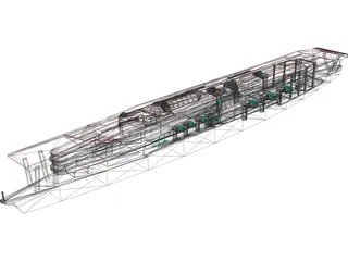 Akagi Aircraft Carrier 3D Model preview