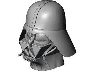 Star Wars Darth Vader Mask 3D Model preview