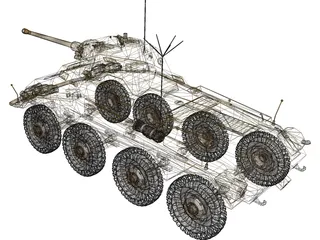 Panzerspahwagen Sd.Kfz. 234 Puma 3D Model preview