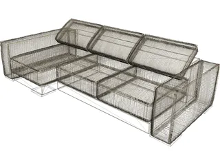 Baxter Budapest Sofa 3D Model preview