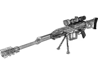 Coalition Rifle 3D Model preview