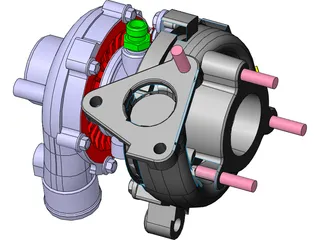 Garrett GT15 Turbocharger 3D Model preview