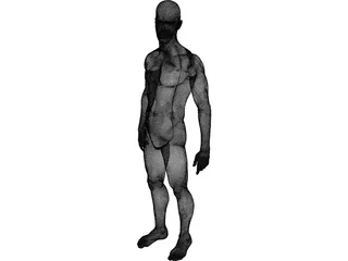 Man Athlete Standing 3D Model preview