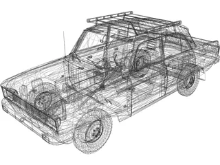 AZLK Moskvich 2140 SL 3D Model preview