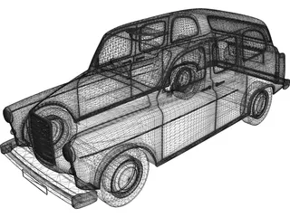 Taxi London 3D Model preview