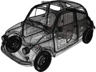 Fiat 500L 3D Model preview