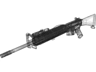 M16 EX Rifle 3D Model preview