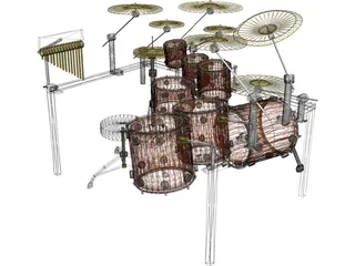 Drum Set 3D Model preview