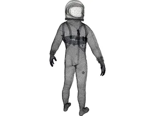 Astronaut Mercury Project 3D Model preview