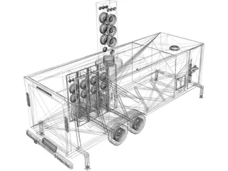 Trailer Speaker 3D Model preview