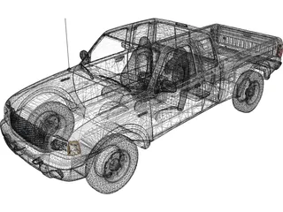 Ford Ranger Pickup 3D Model preview