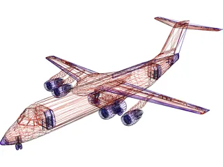 British Aerospace BAe 146 3D Model preview
