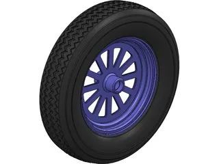Wheel 12 inch Car 3D Model preview