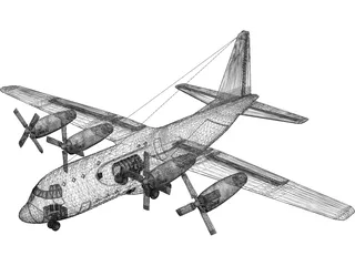 Lockheed C130 Cargo Plane 3D Model preview