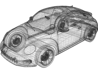 Volkswagen Beetle 2.0 TSi 3D Model preview