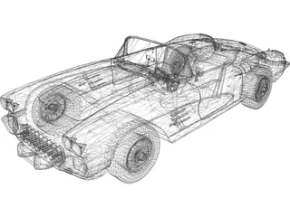 Chevrolet Corvette (1960) 3D Model preview
