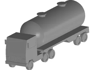 Cement Truck 3D Model preview
