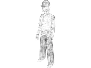 Worker 3D Model preview