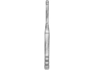 Antenna 800 MHz Whip 3D Model preview