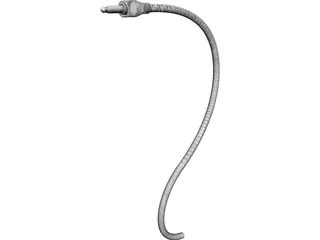 Audio Quarter Inch Jack 3D Model preview