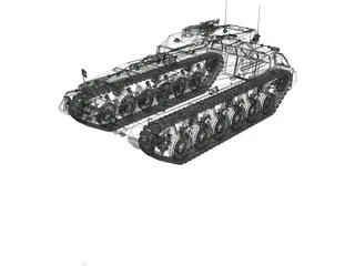 Tanque Argentino Mediano (TAM) 3D Model preview