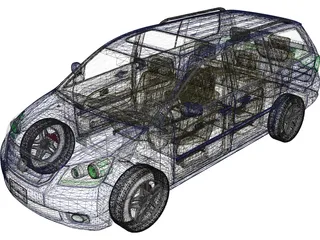 Honda Odyssey (2009) 3D Model preview