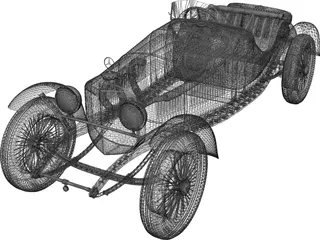 Mercedes-Benz Sport Coupe (1929) 3D Model preview
