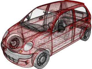 Daewoo Matiz 3D Model preview