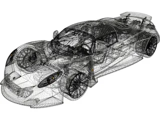 Lotus Hennessey Venom GT (2010) 3D Model preview