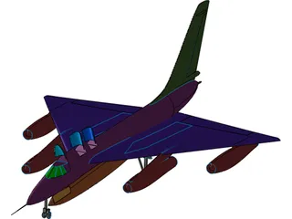 Convair B-58 Hustler Bomber 3D Model preview