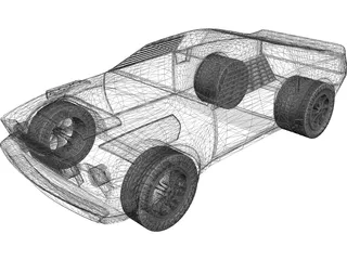 Ford Mustang Eliminator (1969) 3D Model preview