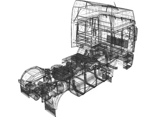 MAN F2000 Silent Body 3D Model preview