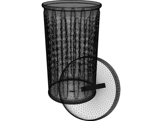 Garbage Can 3D Model preview