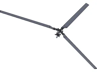 Helicopter Rotor 3D Model preview