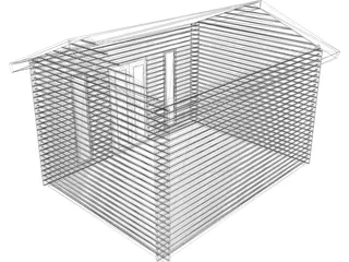 Summerhouse Lugarde Alabama Log Cabin 3D Model preview