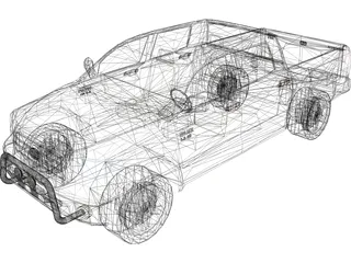 Toyota Hilux SRV 3D Model preview