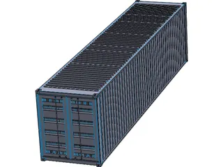Shipping Container 40` 3D Model preview