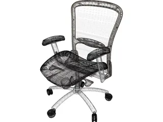 Executive Office Chair Electra 3D Model preview