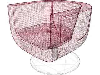 Chairs Italian Metropolitan 2000 Tulip 3D Model preview