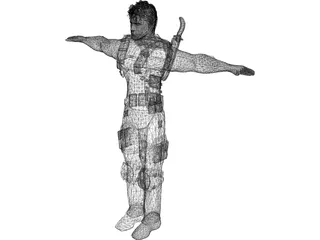 Chris Redfield 3D Model preview