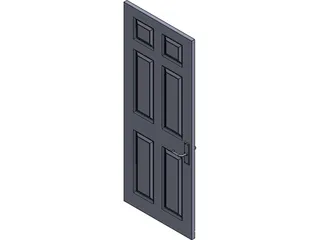 Door and Handle 3D Model preview