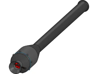 Pulsejet Engine 3D Model preview