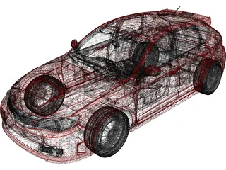 Subaru Impreza WRX STi (2008) 3D Model preview