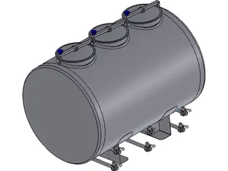 Horizontal Tank 1500L 3D Model preview
